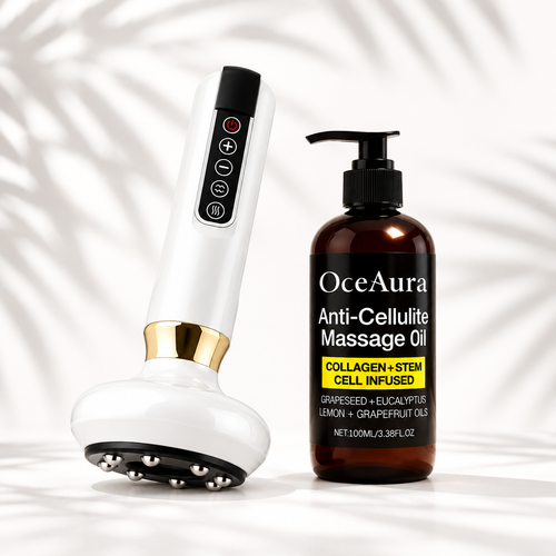 Cupping massager and slip oil kit